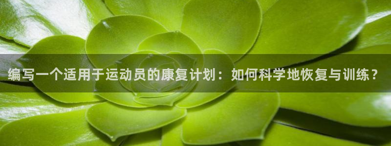 xc体育：编写一个适用于运动员的康复计划：如何科学地恢复与训练？
